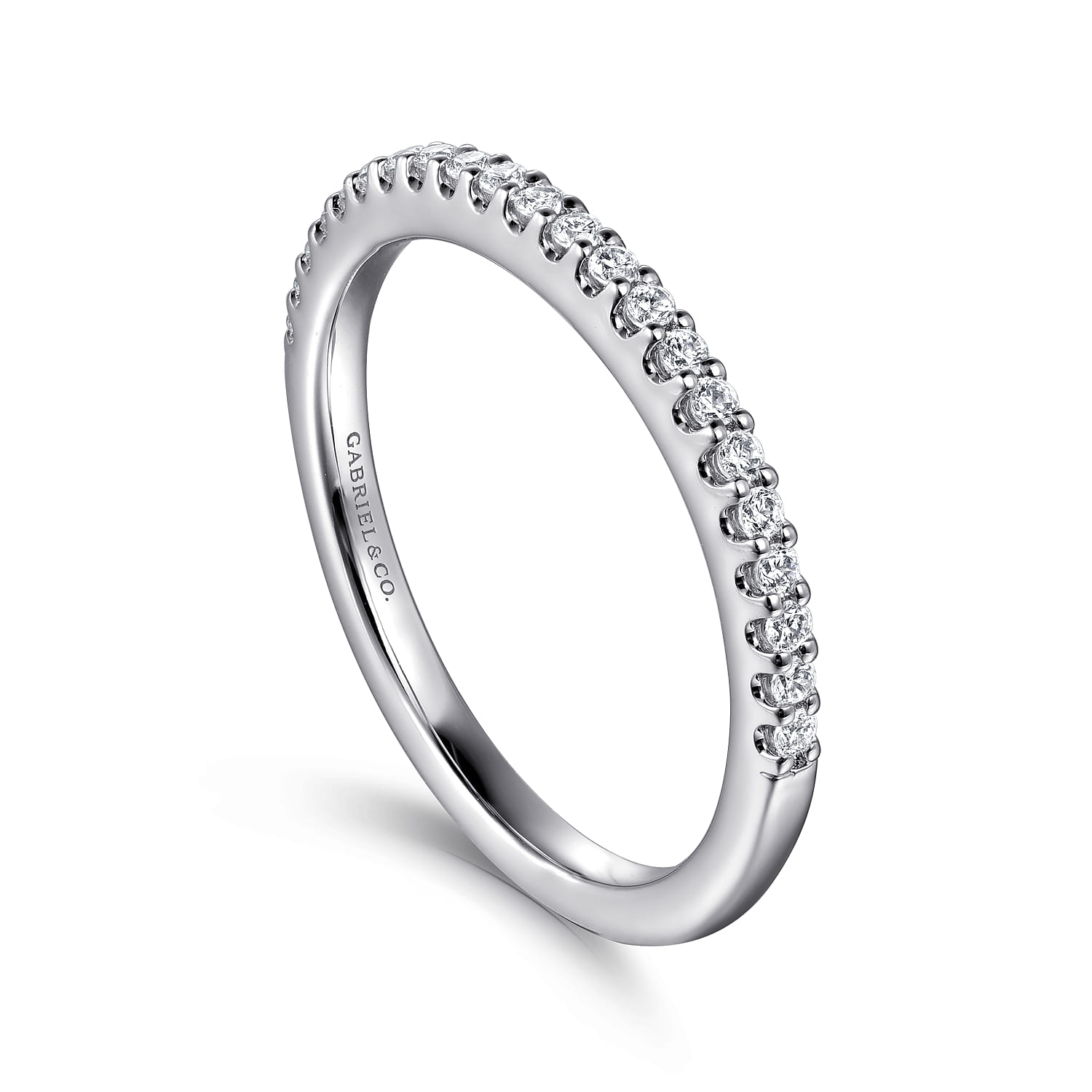 14K White Gold Matching Wedding Band - 0.17 ct - Shot 3