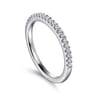 14K White Gold Matching Wedding Band - 0.17 ct