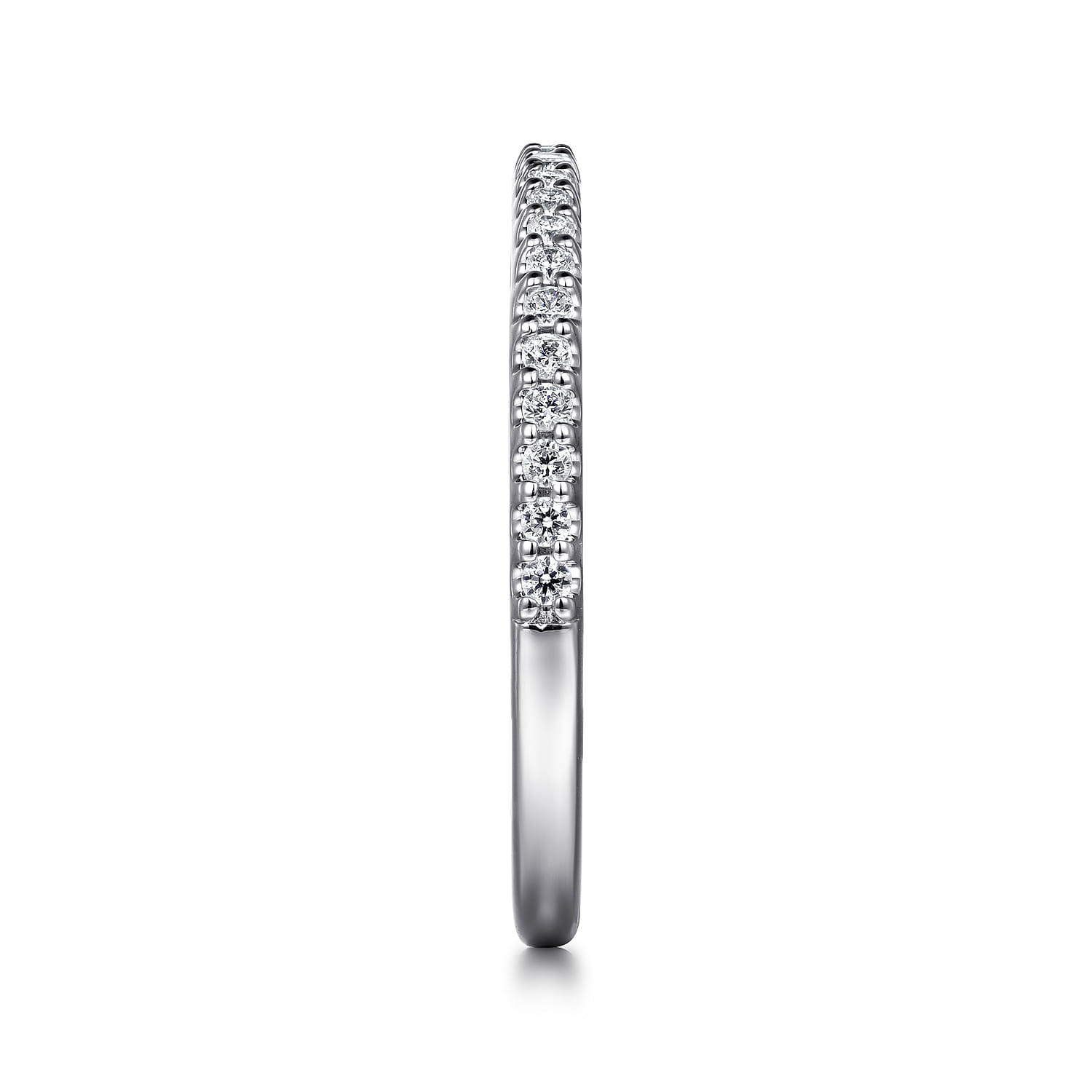 14K White Gold Matching Wedding Band - 0.17 ct - Shot 5