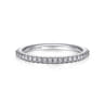 14K White Gold Matching Wedding Band - 0.17 ct