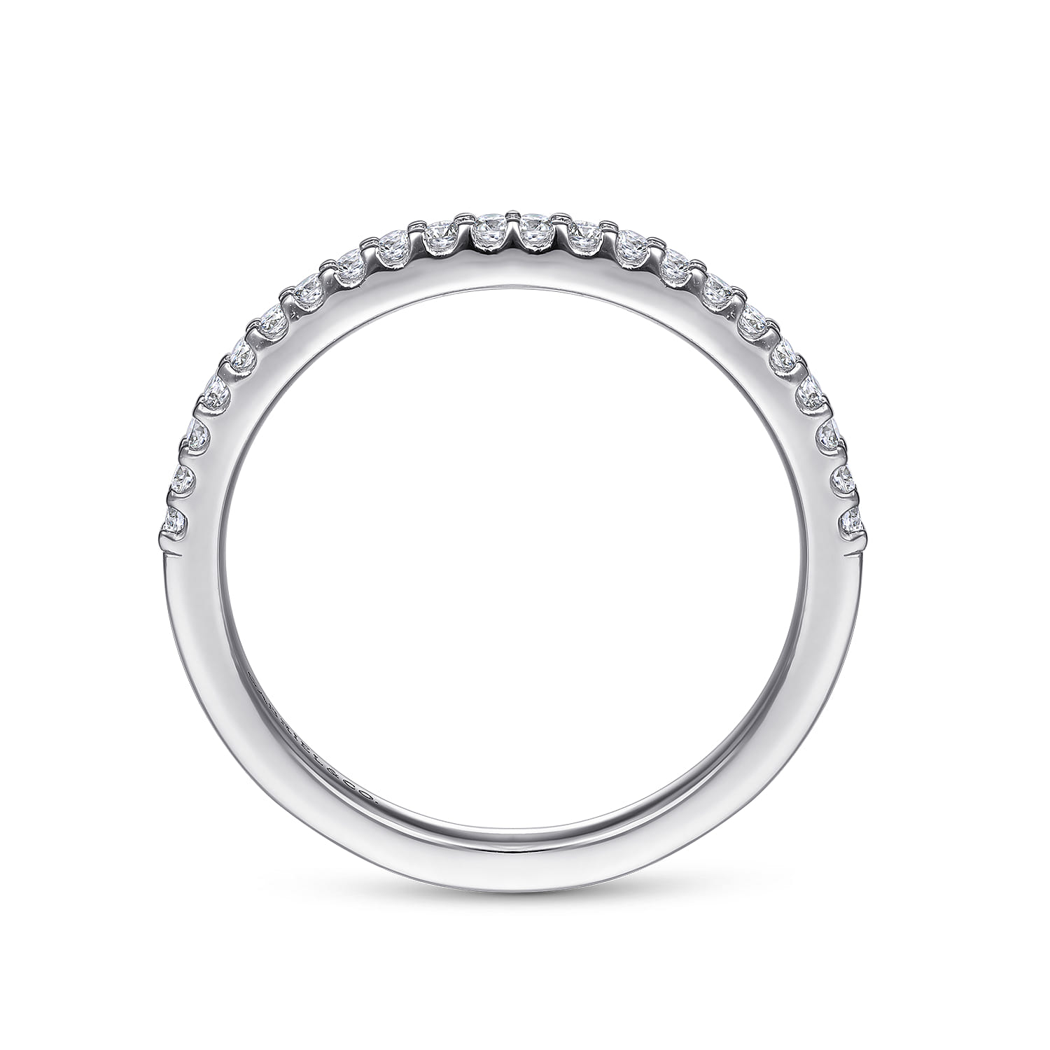 14K White Gold Matching Wedding Band - 0.17 ct - Shot 2