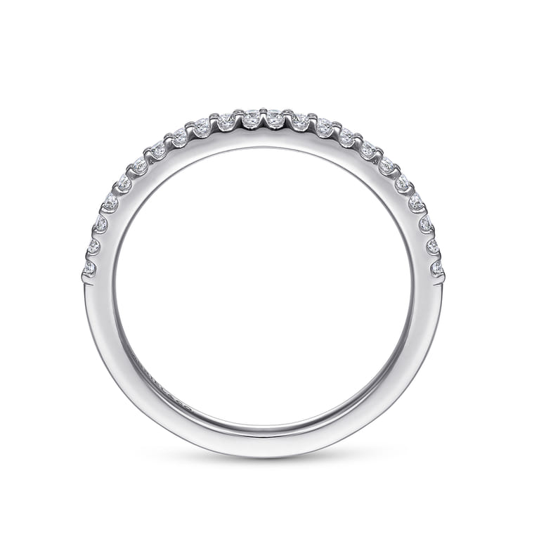 14K White Gold Matching Wedding Band - 0.17 ct - Shot 2