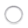 14K White Gold Matching Wedding Band - 0.17 ct