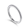 14K White Gold Matching Wedding Band - 0.17 ct