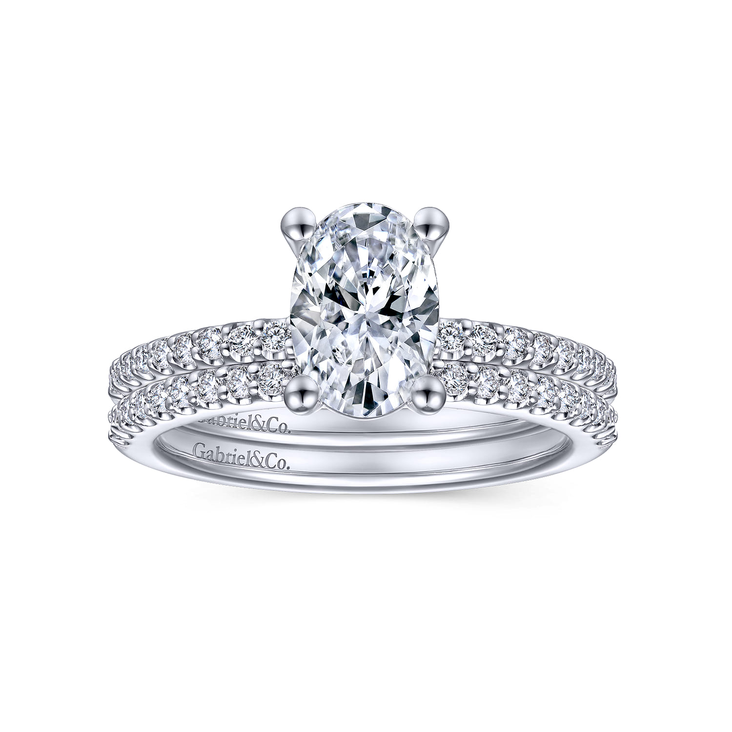 14K White Gold Matching Wedding Band - 0.17 ct - Shot 4