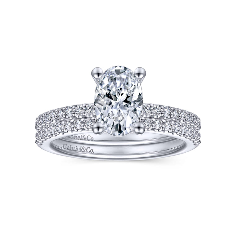 14K White Gold Matching Wedding Band - 0.17 ct - Shot 4