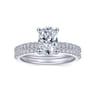 14K White Gold Matching Wedding Band - 0.17 ct