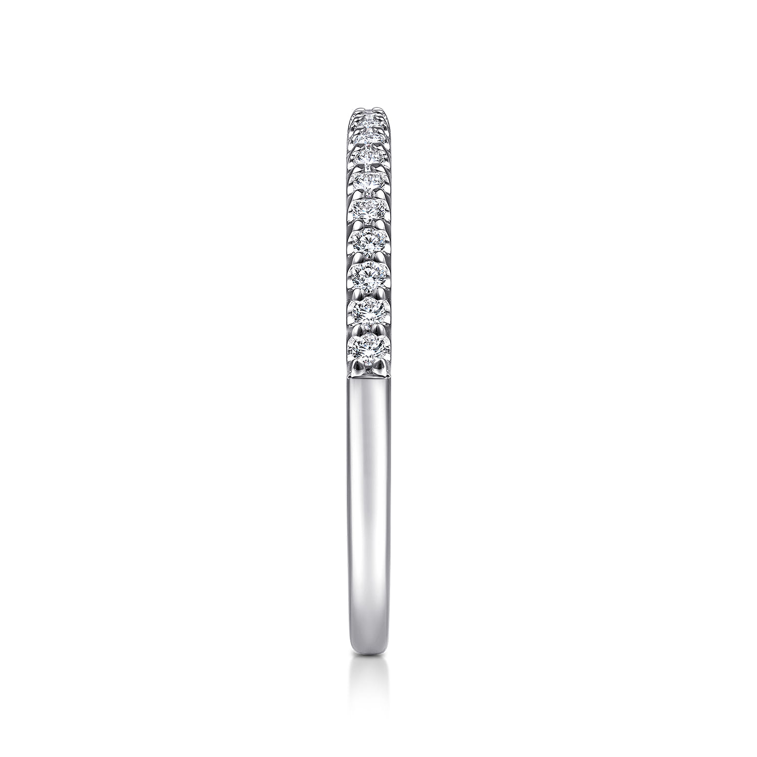 14K White Gold Matching Wedding Band - 0.17 ct - Shot 5