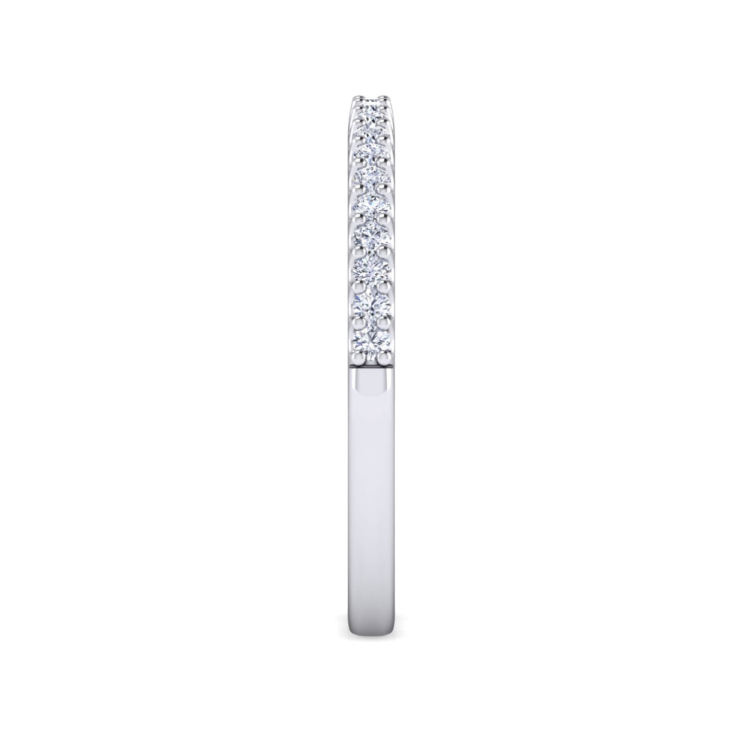 14K White Gold Matching Wedding Band - 0.17 ct - Shot 4