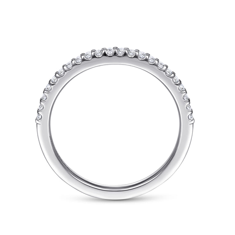 14K White Gold Matching Wedding Band - 0.17 ct - Shot 2