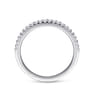 14K White Gold Matching Wedding Band - 0.17 ct