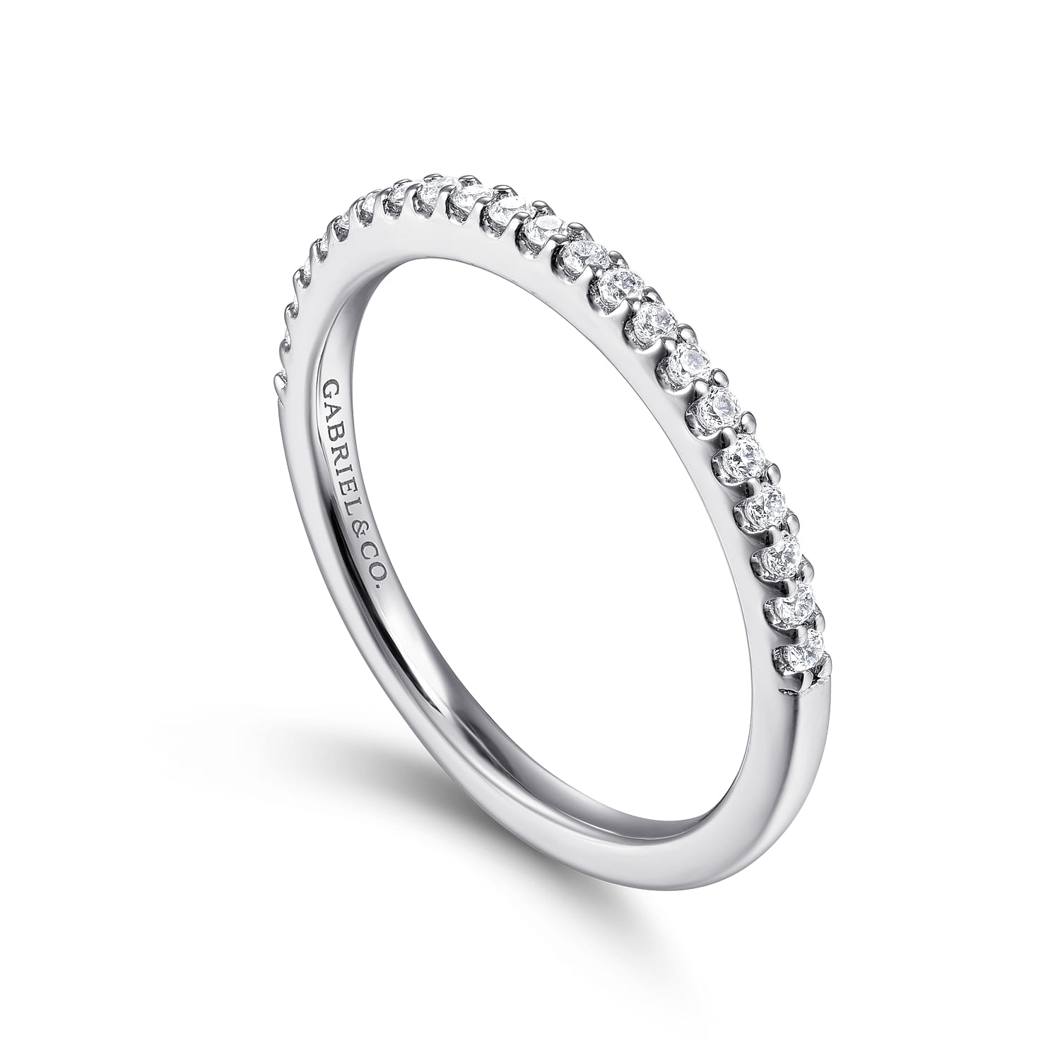 14K White Gold Matching Wedding Band - 0.17 ct - Shot 3