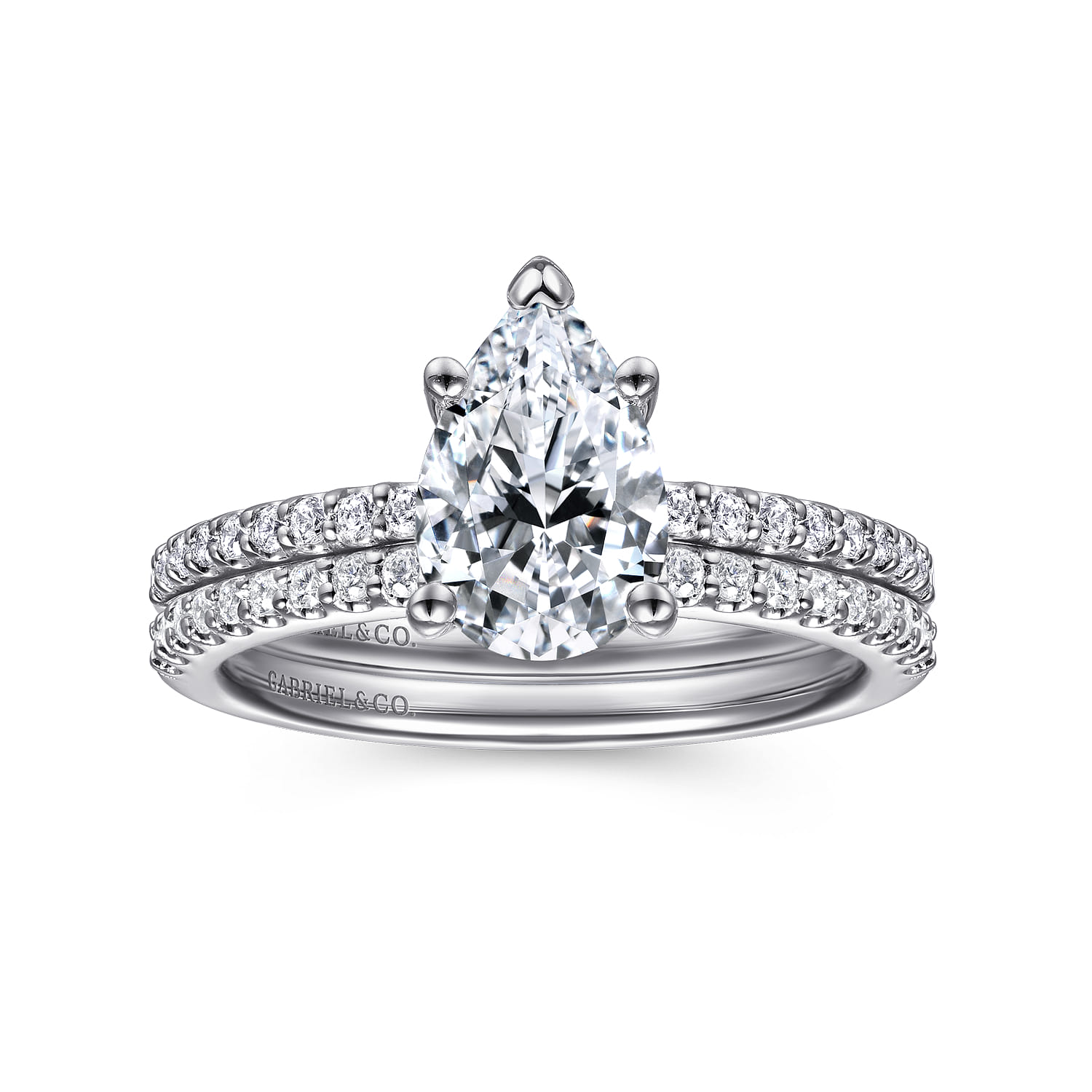 14K White Gold Matching Wedding Band - 0.17 ct - Shot 4