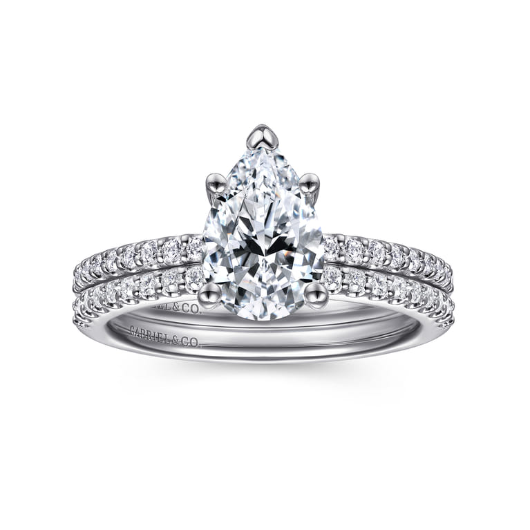 14K White Gold Matching Wedding Band - 0.17 ct - Shot 4