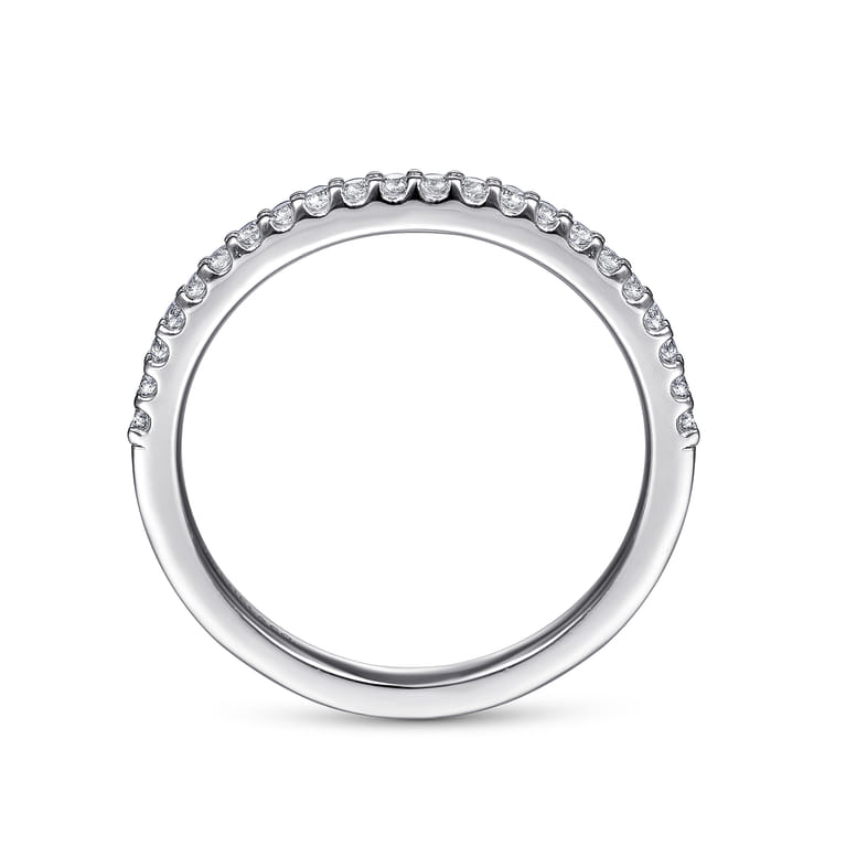 14K White Gold Matching Wedding Band - 0.17 ct - Shot 2