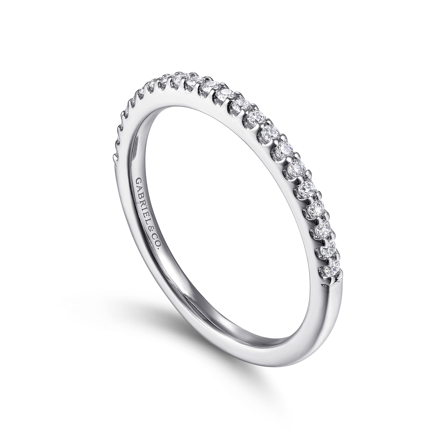 14K White Gold Matching Wedding Band - 0.17 ct - Shot 3
