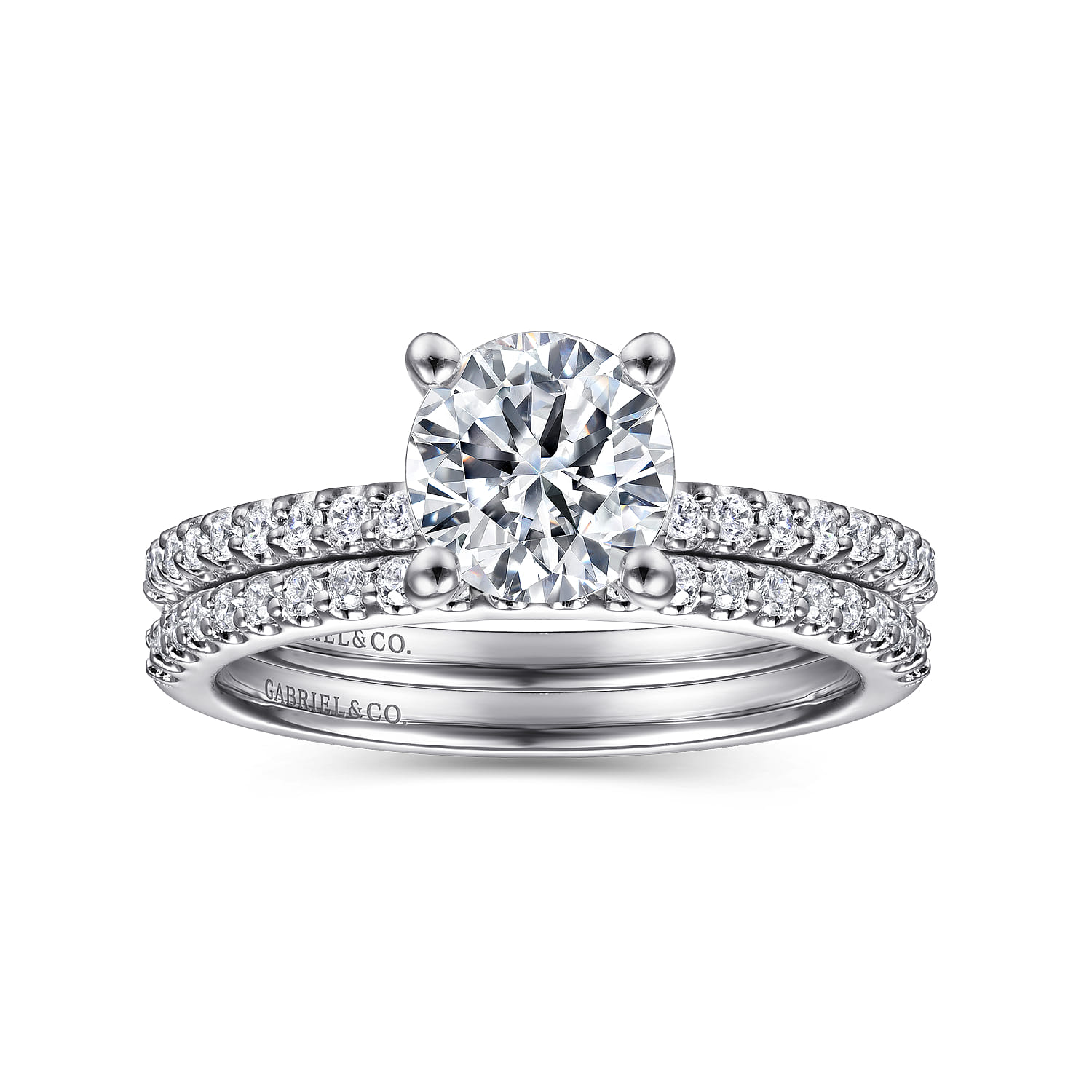 14K White Gold Matching Wedding Band - 0.17 ct - Shot 4