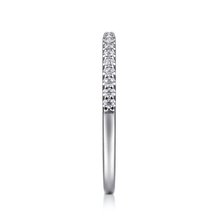 14K White Gold Matching Wedding Band - 0.17 ct - Shot 5