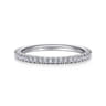 14K White Gold Matching Wedding Band - 0.21 ct