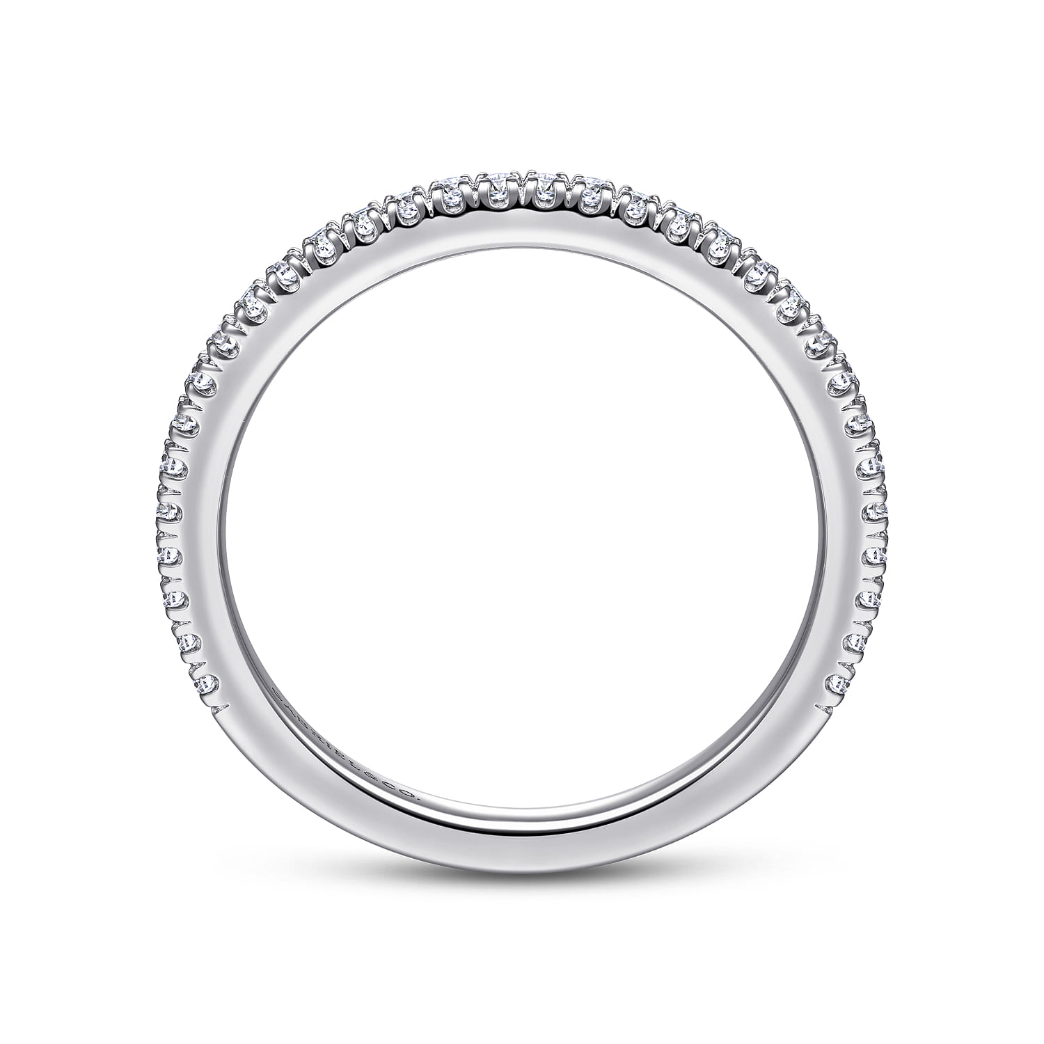 14K White Gold Matching Wedding Band - 0.21 ct - Shot 2