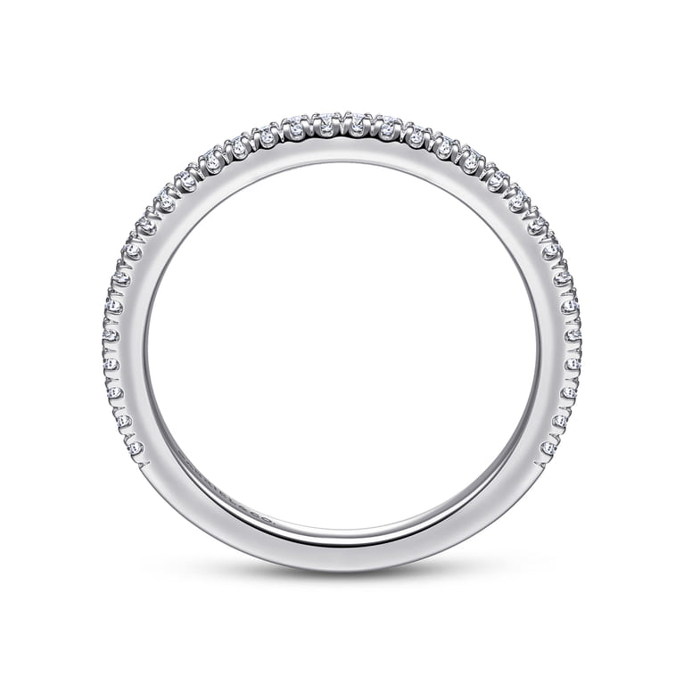 14K White Gold Matching Wedding Band - 0.21 ct - Shot 2