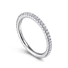14K White Gold Matching Wedding Band - 0.21 ct
