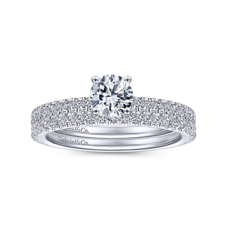 14K White Gold Matching Wedding Band - 0.21 ct - Shot 4