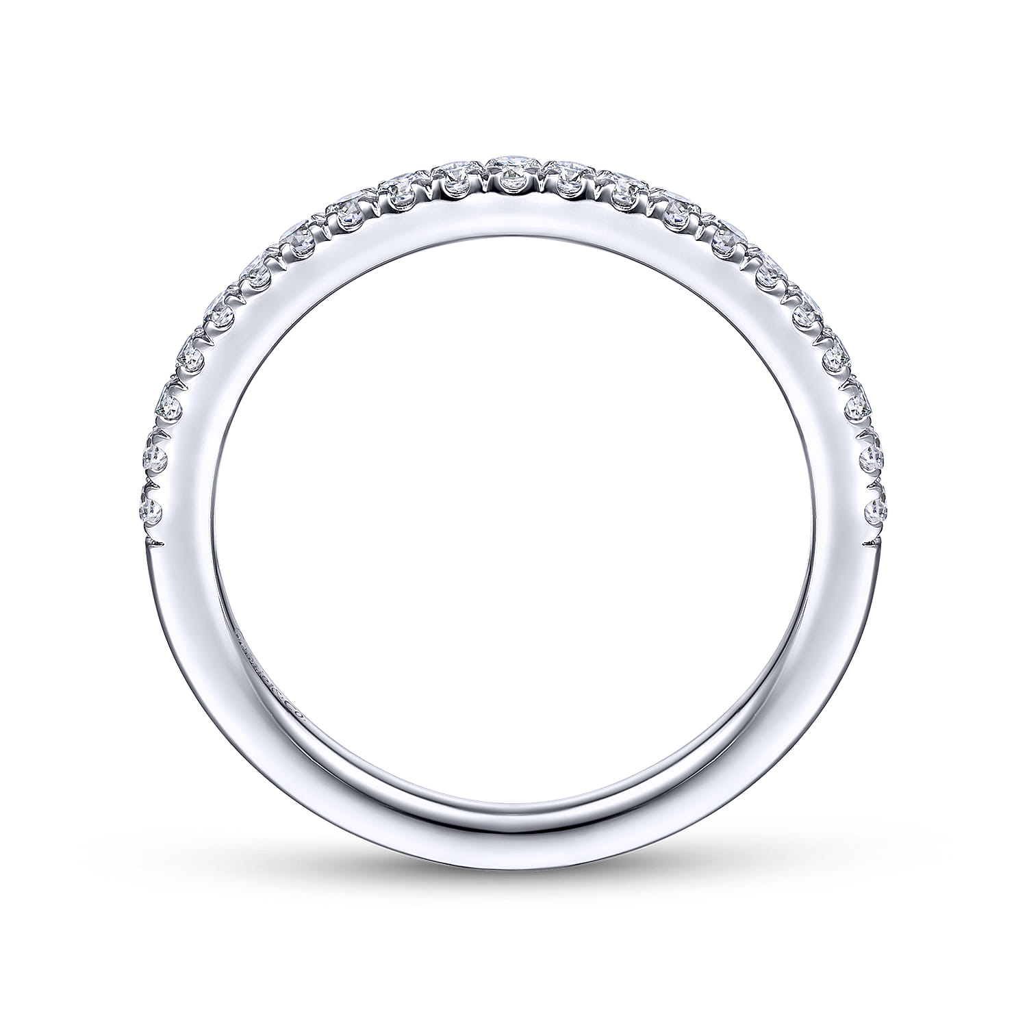 14K White Gold Matching Wedding Band - 0.22 ct - Shot 2