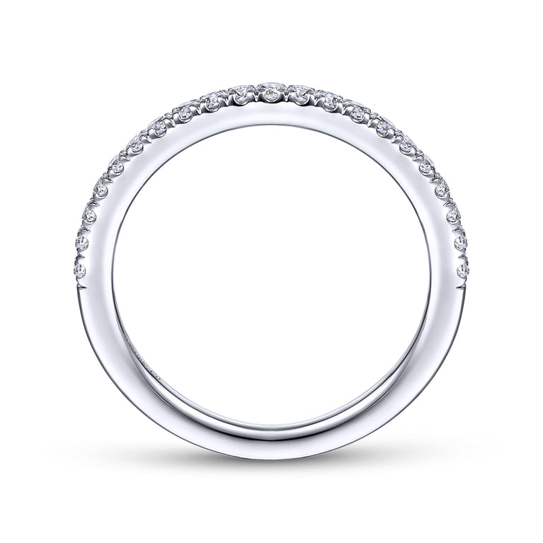 14K White Gold Matching Wedding Band - 0.22 ct - Shot 2