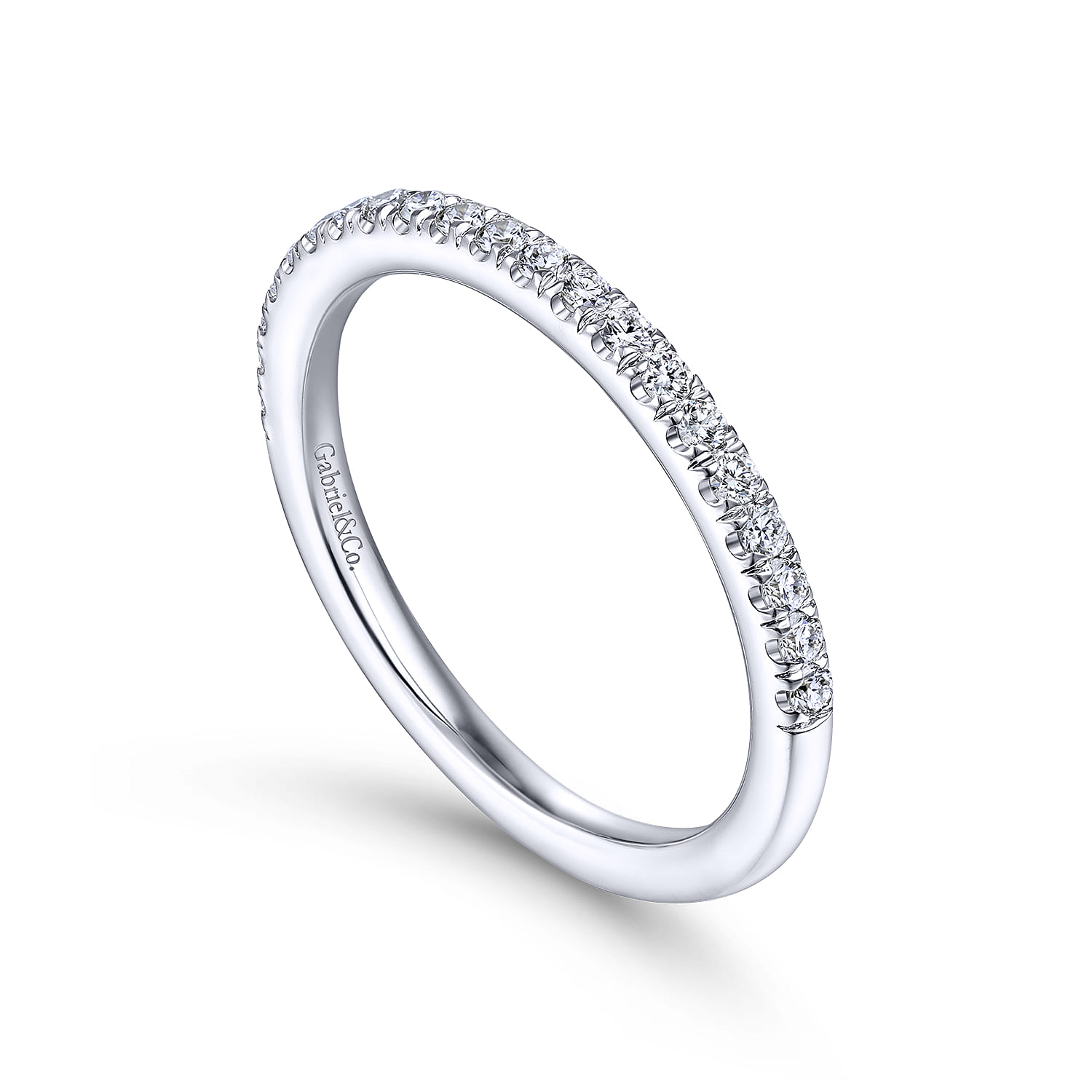 14K White Gold Matching Wedding Band - 0.22 ct - Shot 3