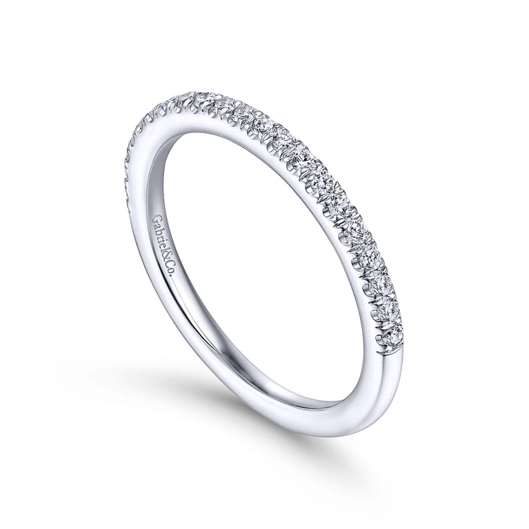 14K White Gold Matching Wedding Band - 0.22 ct - Shot 3