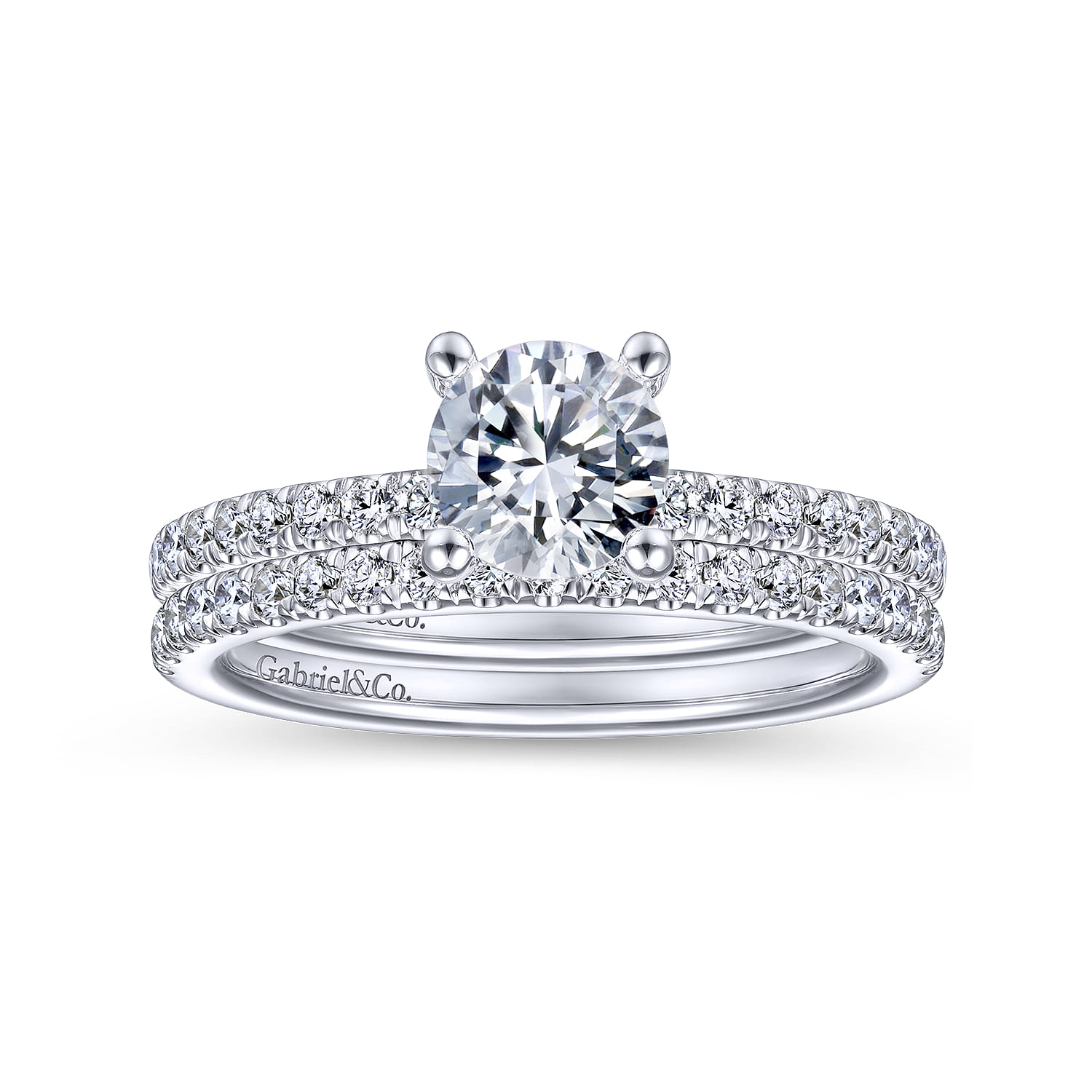 14K White Gold Matching Wedding Band - 0.22 ct - Shot 4