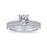 14K White Gold Matching Wedding Band - 0.22 ct
