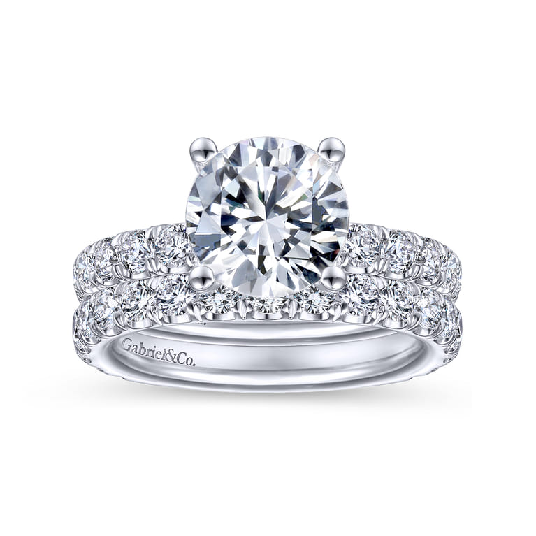 14K White Gold Matching Wedding Band - 0.92 ct - Shot 4