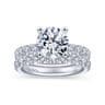 14K White Gold Matching Wedding Band - 0.92 ct