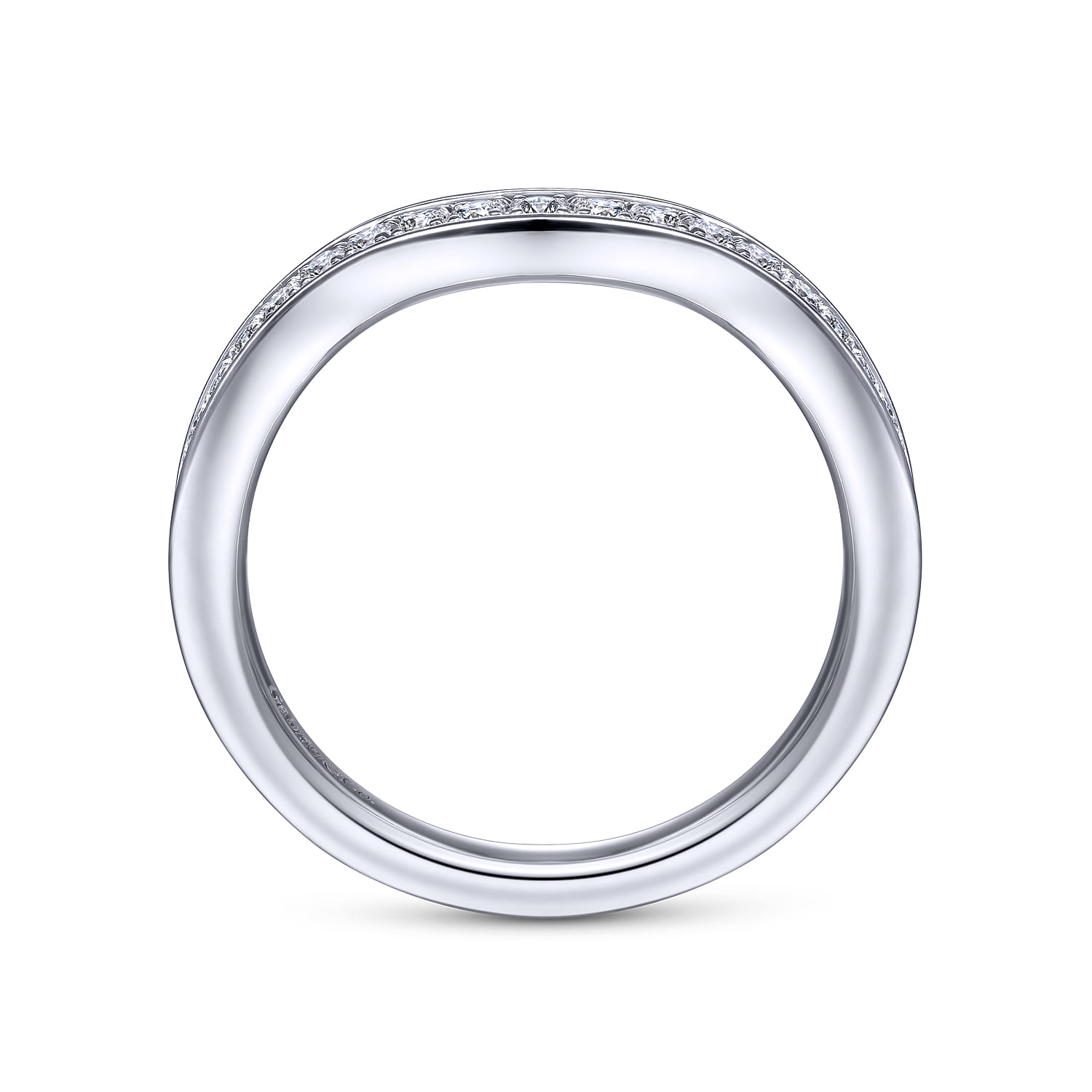 14K White Gold Matching Wedding Band - 0.25 ct - Shot 2