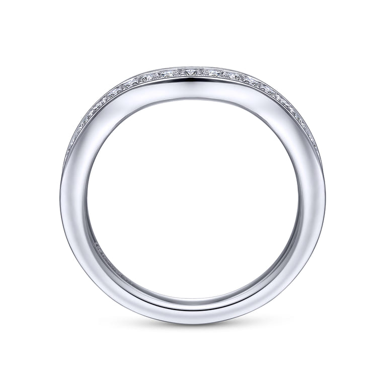 14K White Gold Matching Wedding Band - 0.25 ct - Shot 2