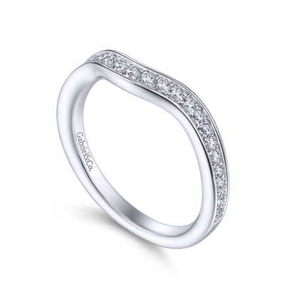 14K White Gold Matching Wedding Band