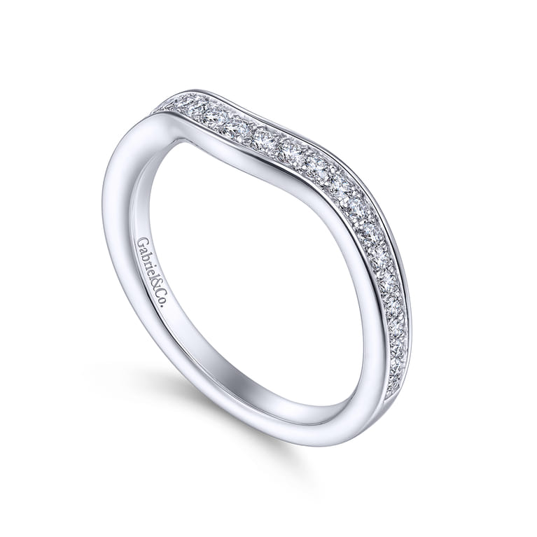 14K White Gold Matching Wedding Band - 0.25 ct - Shot 3