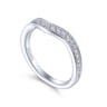 14K White Gold Matching Wedding Band - 0.25 ct
