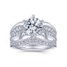 14K White Gold Matching Wedding Band - 0.25 ct