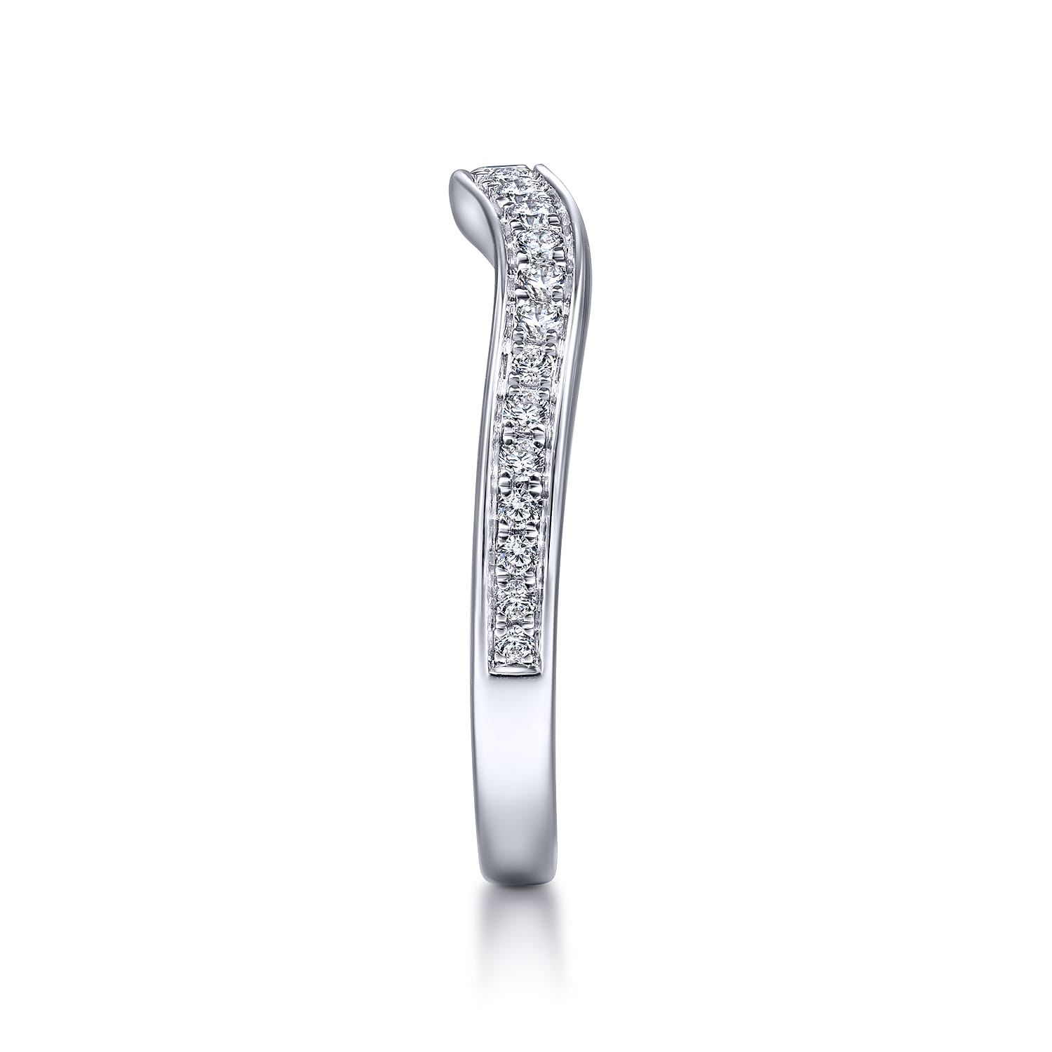 14K White Gold Matching Wedding Band - 0.25 ct - Shot 5