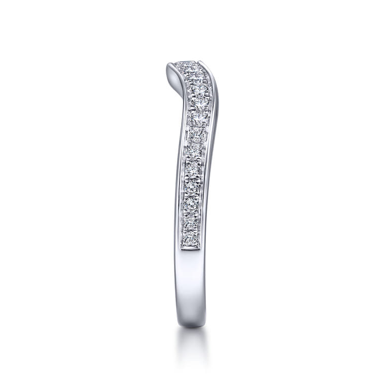 14K White Gold Matching Wedding Band - 0.25 ct - Shot 5