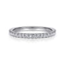 14K White Gold Matching Wedding Band - 0.28 ct