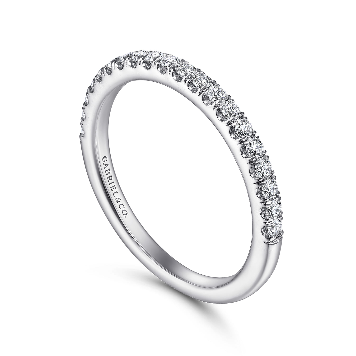 14K White Gold Matching Wedding Band - 0.28 ct - Shot 3