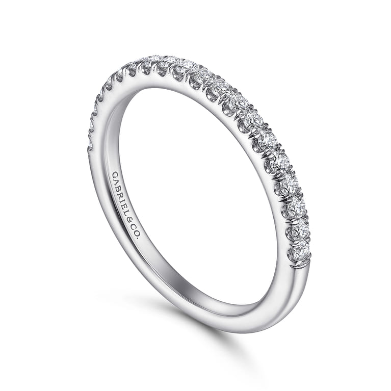 14K White Gold Matching Wedding Band - 0.28 ct - Shot 3
