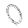 14K White Gold Matching Wedding Band - 0.28 ct