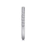 14K White Gold Matching Wedding Band - 0.28 ct