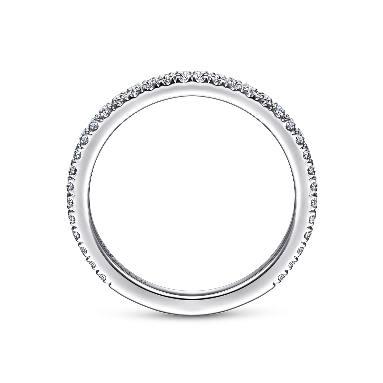 14K White Gold Matching Wedding Band - 0.28 ct - Shot 2