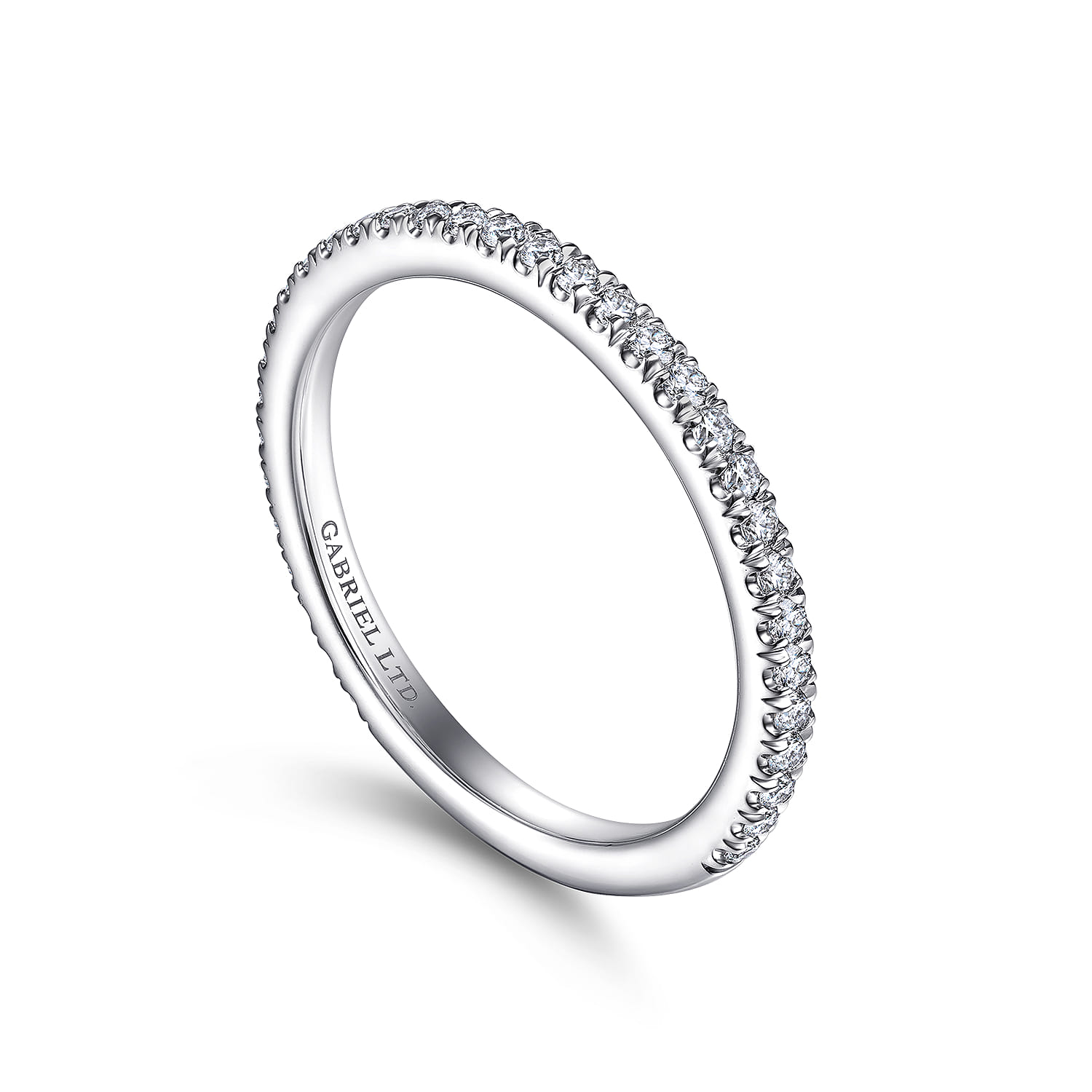 14K White Gold Matching Wedding Band - 0.28 ct - Shot 3